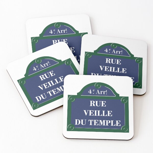 Aperçu de l'œuvre Panneau Rue Veille du Temple 4ème Arrondissement Paris créée et vendue par BubbleManShop.