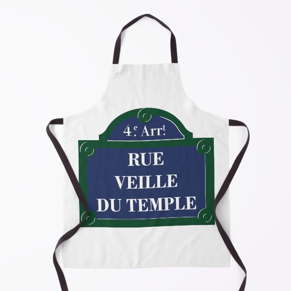 Aperçu de l'œuvre Panneau Rue Veille du Temple 4ème Arrondissement Paris créée et vendue par BubbleManShop.
