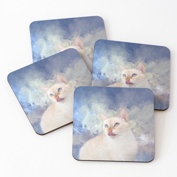 Item preview, Siamese Cat Licking Her Nose 01 designed and sold by Elisabeth Lucas.