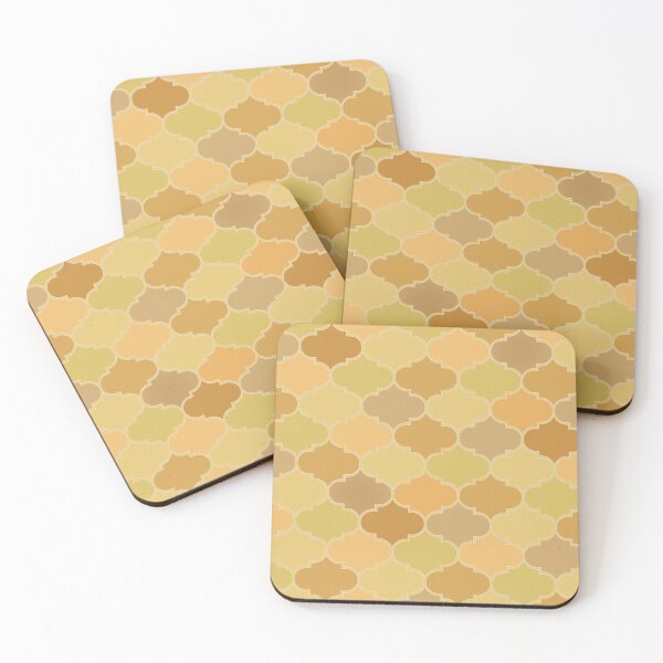 Item preview, Moroccan trellis pattern - warm yellows designed and sold by k9printart.