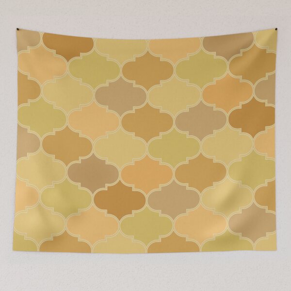 Item preview, Moroccan trellis pattern - warm yellows designed and sold by k9printart.