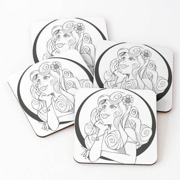 Item preview, Illustration person beautiful woman black and white looking up daydreaming. Ideal for educational and training materials designed and sold by LucianoCosmo.