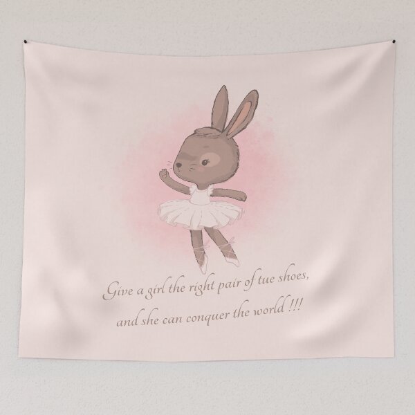 Item preview, Bunny Ballerina Dancing II...Give a girl the right pair of tue shoes, and she can conquer the world !!! designed and sold by M-Infinite.