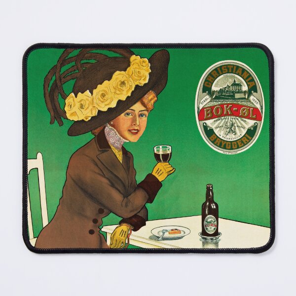 Item preview, Christiania Bryggeris BOK-OL Beer 1910 Vintage Art Poster by Othar Holmboe  designed and sold by retroposters.