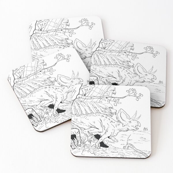 Item preview, Zuniceratops Dinosaur Line Art designed and sold by Rachael Taylor.
