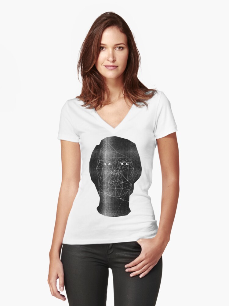 Thumbnail 1 of 3, Fitted V-Neck T-Shirt, astral narcissus designed and sold by sjem.