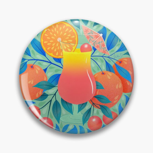 Item preview, Tequila sunrise with oranges and cherries designed and sold by Vicki Dunlop.