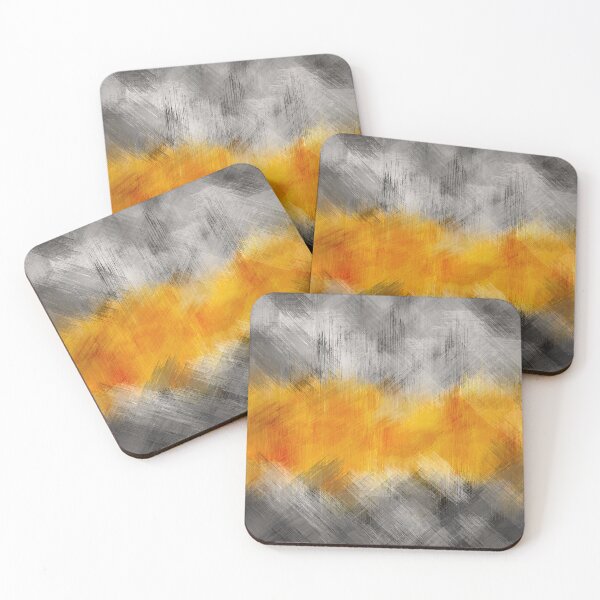 Item preview, Granite Gray and Harvest gold abstract designed and sold by k9printart.