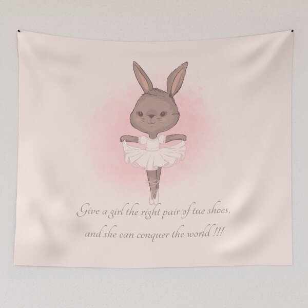 Item preview, Bunny Ballerina Dancing III...Give a girl the right pair of tue shoes, and she can conquer the world !!! designed and sold by M-Infinite.