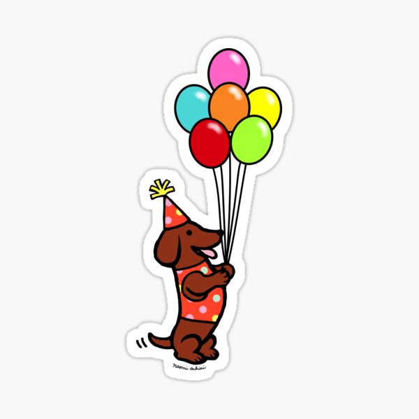 Item preview, Birthday Red Smooth Haired Dachshund designed and sold by HappyLabradors.