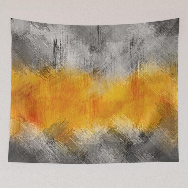 Item preview, Granite Gray and Harvest gold abstract designed and sold by k9printart.