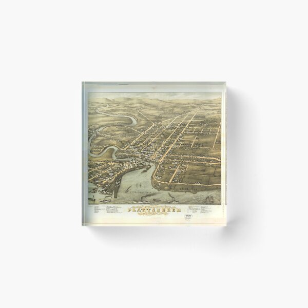 Item preview, Bird's eye view of Plattsburgh, Clinton Co., New York (1877) designed and sold by allhistory.