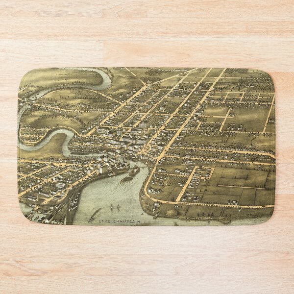 Item preview, Bird's eye view of Plattsburgh, Clinton Co., New York (1877) designed and sold by allhistory.