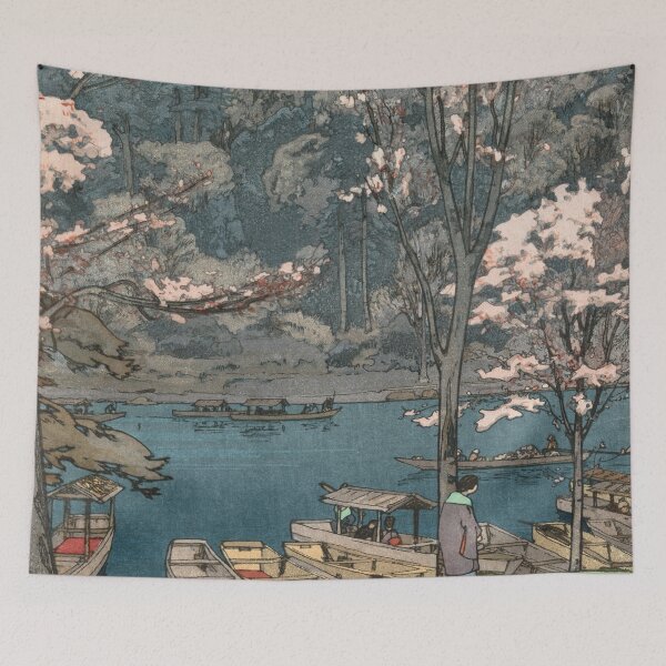 Item preview, Eight Scenes of Cherry Blossom: Arashiyama Hiroshi Yoshida 1935 吉田博 designed and sold by Onodera.
