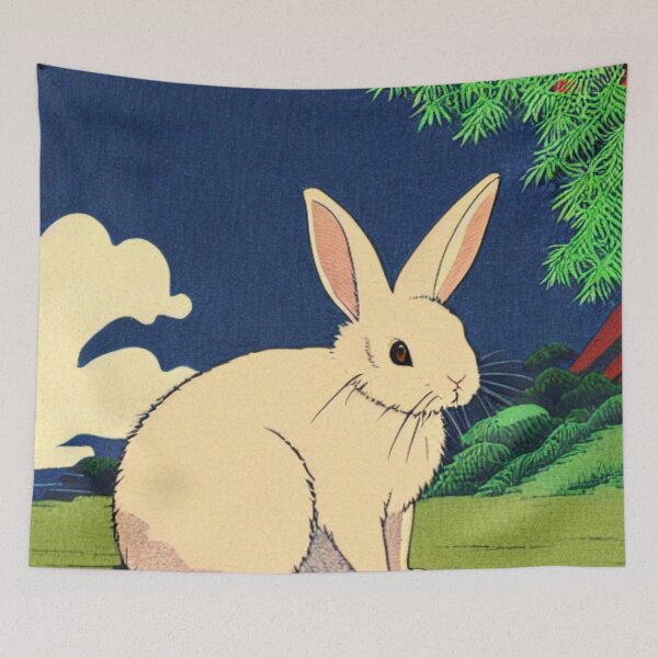 Item preview, Vintage Cute Mini Lop Rabbit Baby Bunny designed and sold by wigobun.