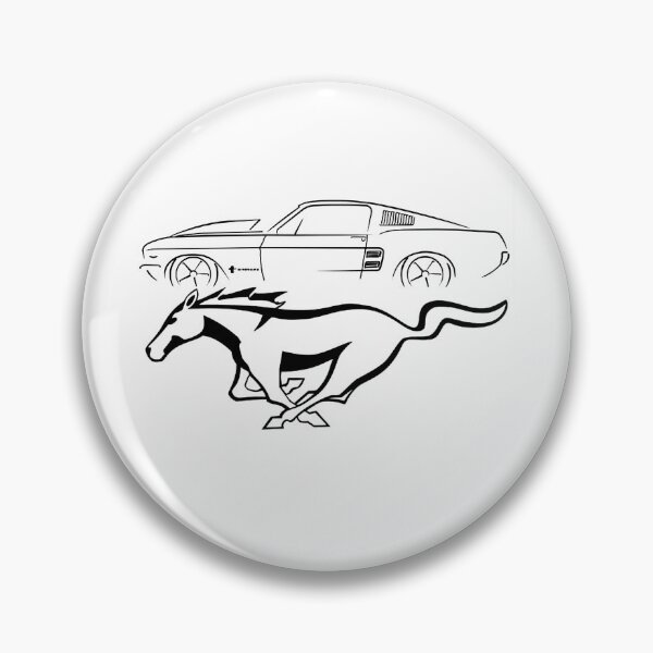 Item preview, Ford Classic Mustang Drawing logo designed and sold by HASSANIYATT.
