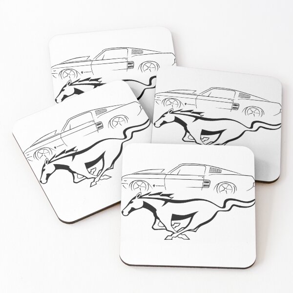 Item preview, Ford Classic Mustang Drawing logo designed and sold by HASSANIYATT.