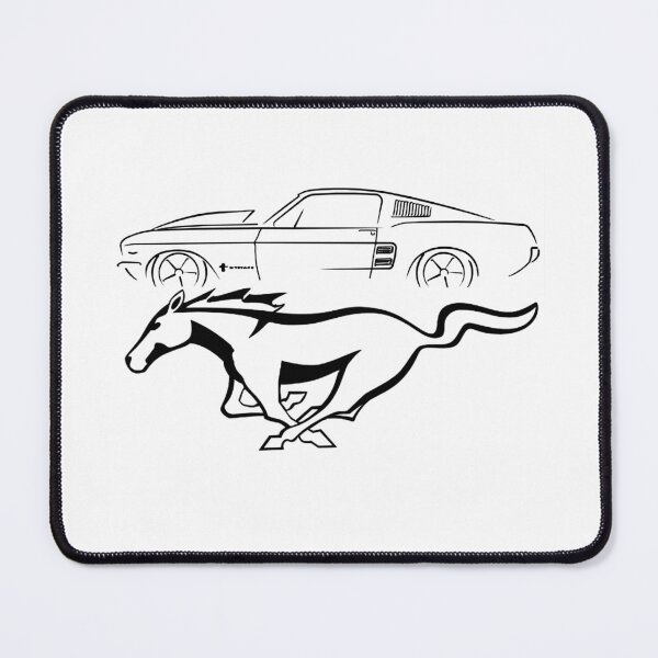 Item preview, Ford Classic Mustang Drawing logo designed and sold by HASSANIYATT.