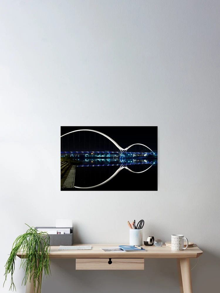 Thumbnail 2 of 3, Poster, Reflections - Infinity Bridge designed and sold by John Stoves.