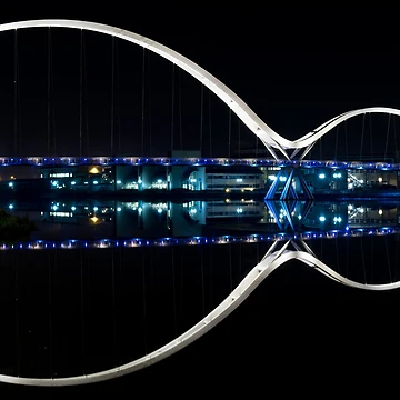 Artwork thumbnail, Reflections - Infinity Bridge by John Stoves