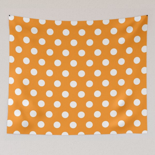 Item preview, White and Orange Polka Dots designed and sold by patterniastudio.