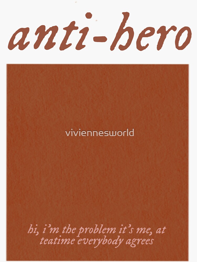 "anti-hero lyric color palette / graphic design" Sticker for Sale by