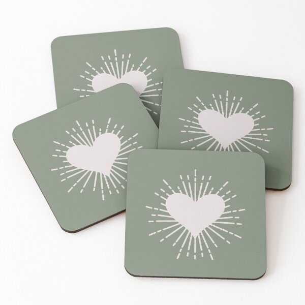 Item preview, Dreamy Aesthetic Sparkling Heart Cute & Minimalist In Pastel Colors Green designed and sold by scorpiolane.