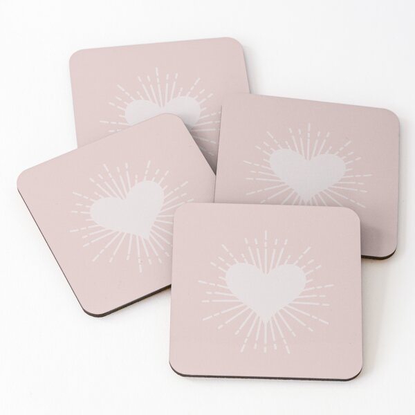 Item preview, Dreamy Aesthetic Sparkling Heart Cute & Minimalist In Pastel Colors Pale Pink designed and sold by scorpiolane.