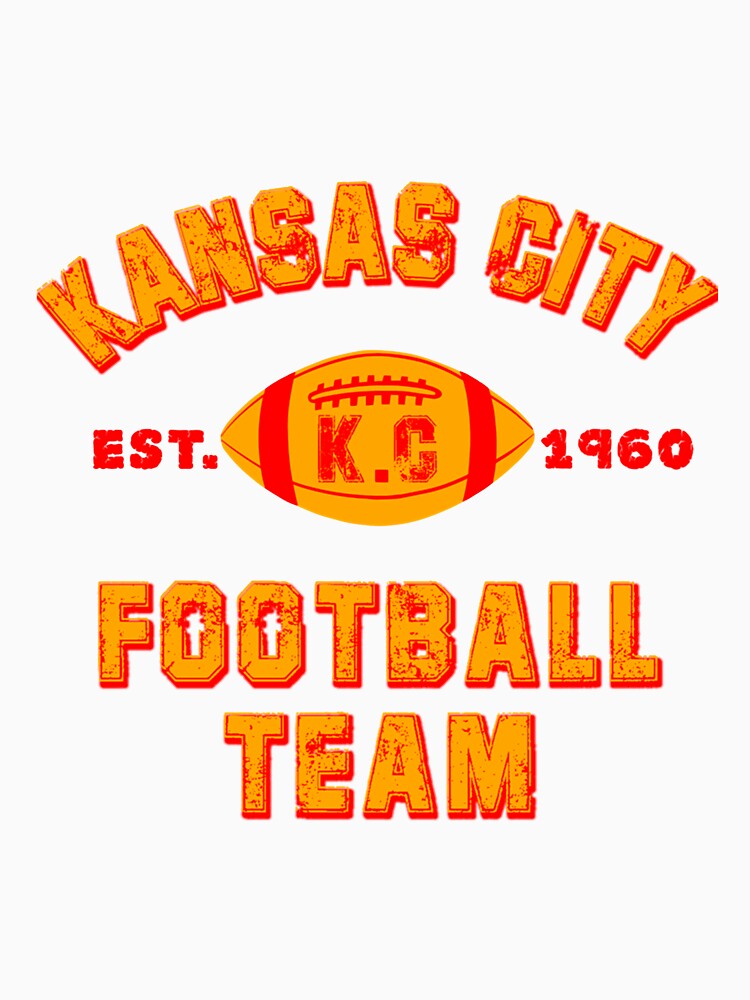 Kansas city football team est 1960 chiefs jersey Essential T-Shirt for Sale  by CarolKenyon