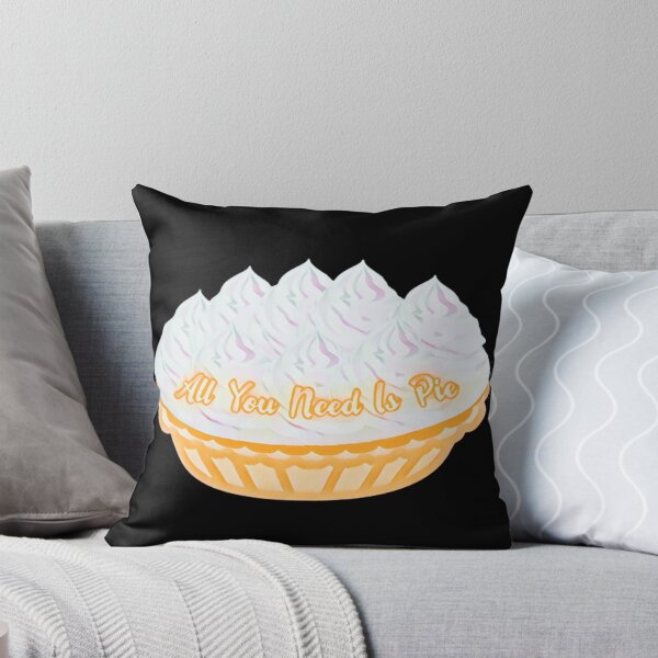All You Need Is Pie (Peach) Throw Pillow