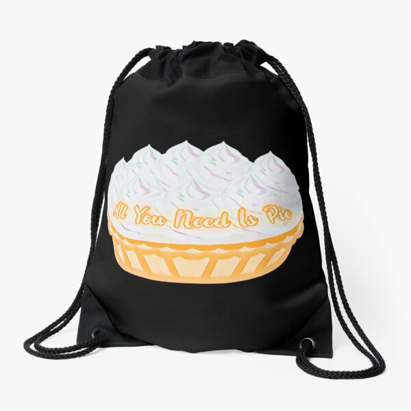 All You Need Is Pie (Peach) Drawstring Bag
