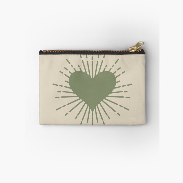 Item preview, Dreamy Aesthetic Sparkling Heart Cute & Minimalist In Pastel Colors Green & Muted Yellow designed and sold by scorpiolane.