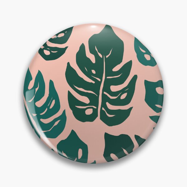 Item preview, Iconic Monstera Leaves in Pink and Green designed and sold by Deutschic.