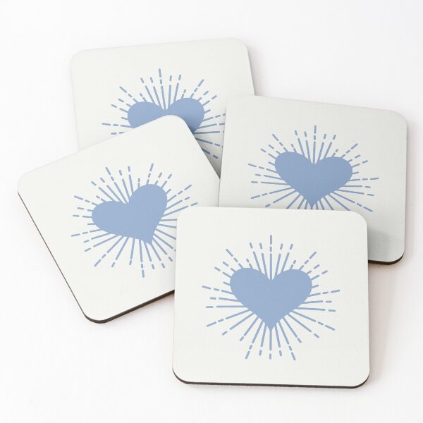 Item preview, Dreamy Aesthetic Sparkling Heart Cute & Minimalist In Pastel Colors Light & Dark Blue designed and sold by scorpiolane.