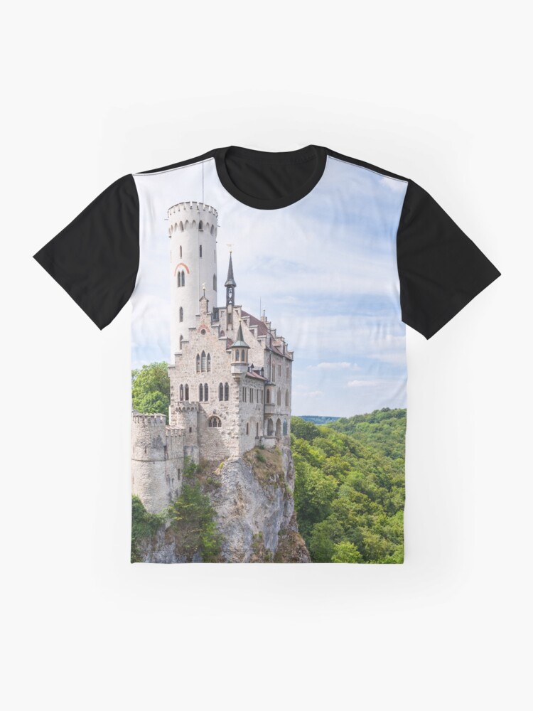 Alternate view of Lichtenstein castle in Germany Graphic T-Shirt