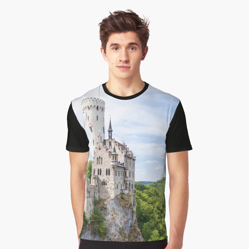 Lichtenstein castle in Germany Graphic T-Shirt