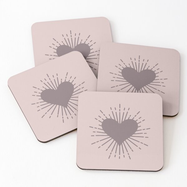 Item preview, Dreamy Aesthetic Sparkling Heart Cute & Minimalist In Pastel Colors Pink & Gray designed and sold by scorpiolane.