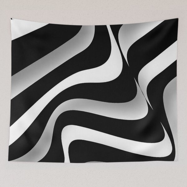 Item preview, Abstract Strips Art Black and white  designed and sold by Tshirtstory.