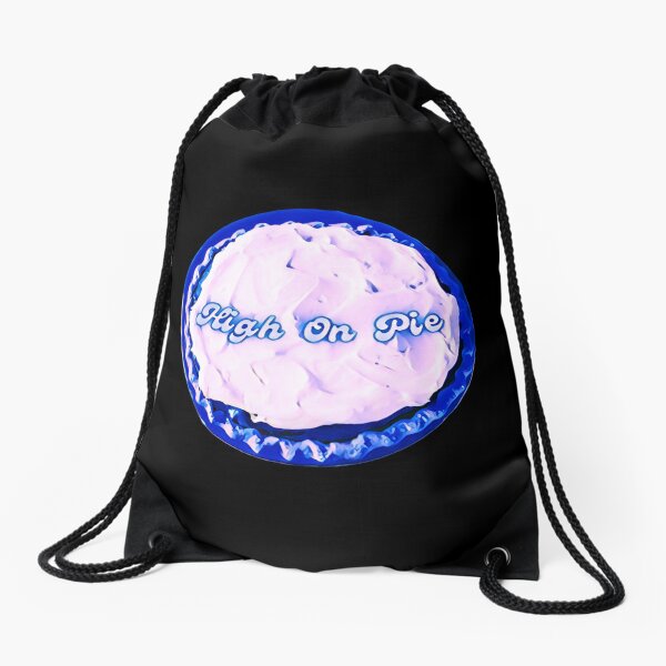 High On Pie (Blue) Drawstring Bag