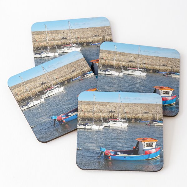 Item preview, Cute blue and red fishing boat in Dysart Harbour  designed and sold by S-and-W-4ever.