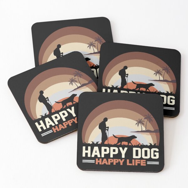 Item preview, Happy Dog Happy Life Doglover Decoration designed and sold by netdota.