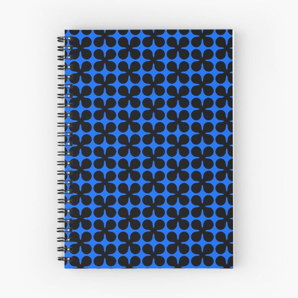Item preview, Black and blue seamless flower pattern designed and sold by Ray Loka.
