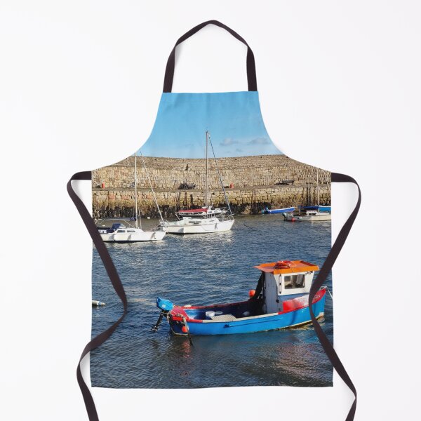 Item preview, Cute blue and red fishing boat in Dysart Harbour designed and sold by S-and-W-4ever.