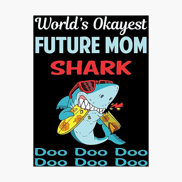 Item preview, Funny Shark FUTURE MOM designed and sold by StoreHornedFace.