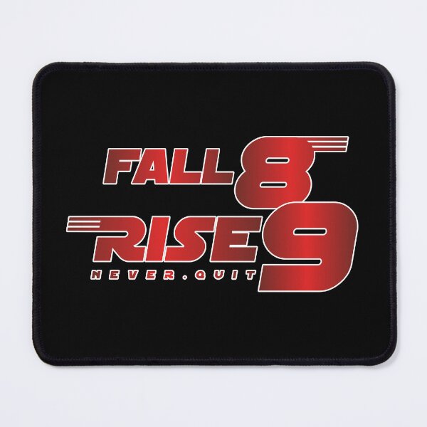 Item preview, Fall eight times, rise nine quote No7 red designed and sold by angelisart.