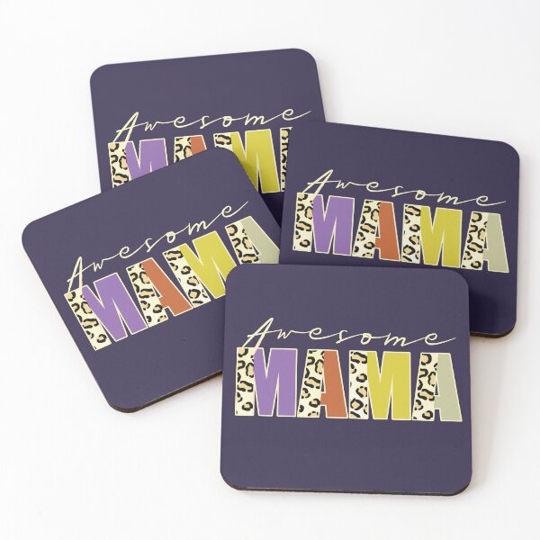 Item preview, Awesome Mama Leopard Print Text Retro Family Quote designed and sold by CRHPOD20.