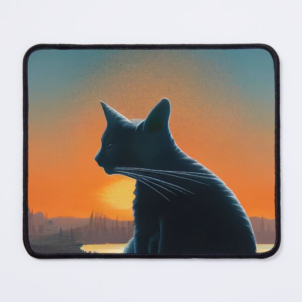 Item preview, Cute Cat Watching Sunset Sticker designed and sold by TheCreativeFab.