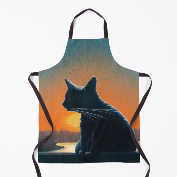 Item preview, Cute Cat Watching Sunset Sticker designed and sold by TheCreativeFab.