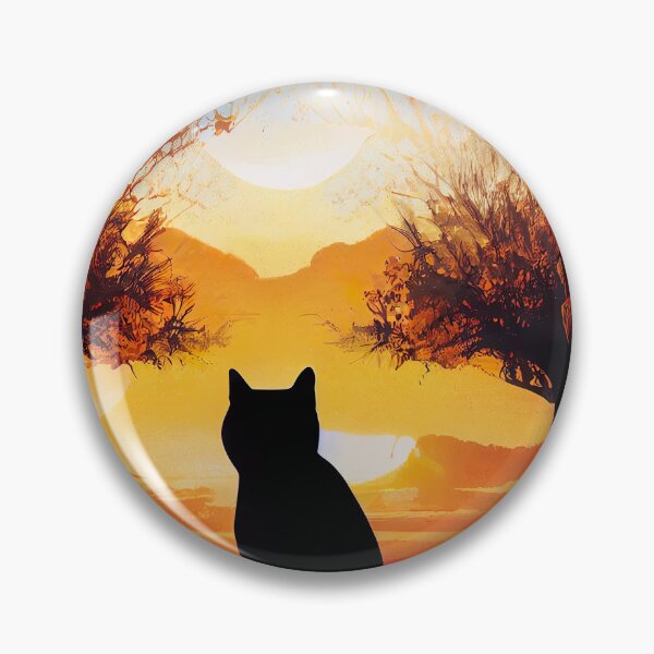 Item preview, Cute Cat Watching Sunset Sticker  designed and sold by TheCreativeFab.