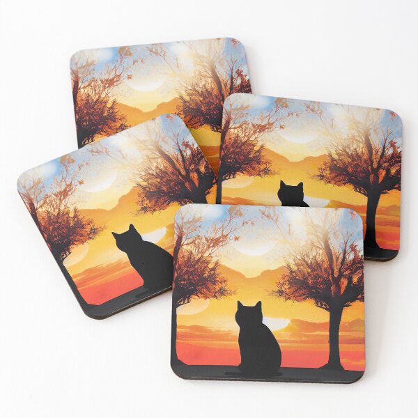 Item preview, Cute Cat Watching Sunset Sticker  designed and sold by TheCreativeFab.